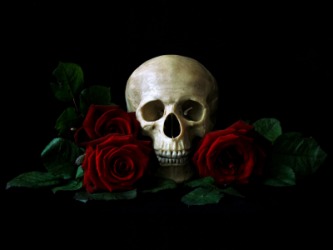A vanitas still life. A vanitas still life.