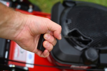 To start this lawnmower you need to yank on this cord. To start this lawnmower you need to yank on this cord.