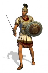 A Roman centurion. A Roman centurion.