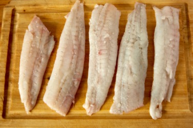 Fresh raw flounder fillets. Fresh raw flounder fillets.