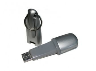 A flash drive. A flash drive.