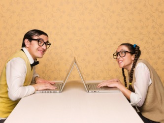 A couple of geeks. A couple of geeks.
