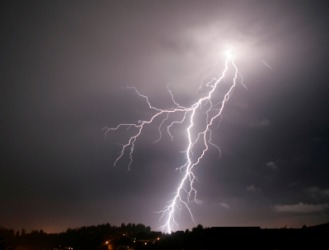 A spectacular display of lightning. A spectacular display of lightning.