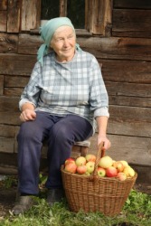 An elderly peasant woman. An elderly peasant woman.
