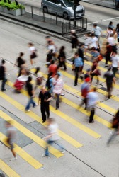 Pedestrians crossing the stree. Pedestrians crossing the stree.