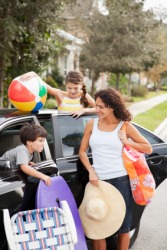 The beginning of a family vacation. The beginning of a family vacation.