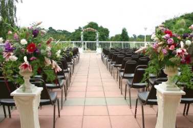 Seating for a large-scale wedding. Seating for a large-scale wedding.