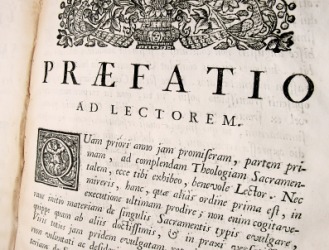 An 18th century book written in Latin. An 18th century book written in Latin.
