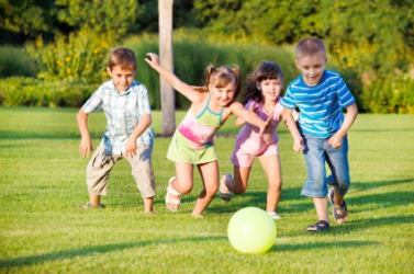 Children playing outside. Children playing outside.