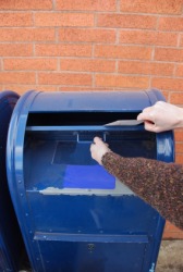 A person sends a letter. A person sends a letter.