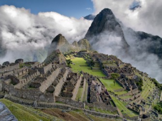 Machu Picchu in Peru is a colossal ruin. Machu Picchu in Peru is a colossal ruin.