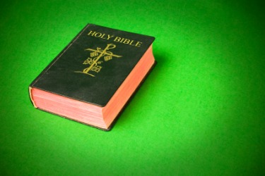 A copy of the Bible. A copy of the Bible.