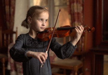 The dulcet sounds of a violin. The dulcet sounds of a violin.