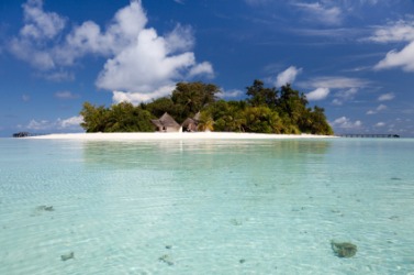 A beautiful tropical isle. A beautiful tropical isle.