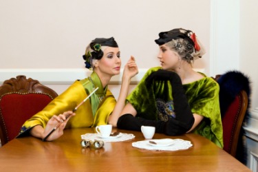 Retro clothing in a retro setting. Retro clothing in a retro setting.