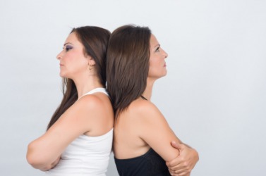 These two women have had a falling out. These two women have had a falling out.