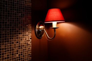 This lamp is lit. This lamp is lit.