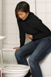This woman may vomit. This woman may vomit.