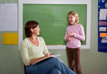 A discourse between a young student and her teacher. A discourse between a young student and her teacher.