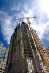 The erection of a skyscraper. The erection of a skyscraper.