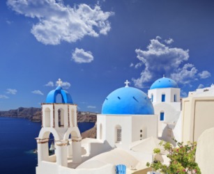 A beautiful Greek town. A beautiful Greek town.