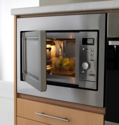 A microwave oven. A microwave oven.