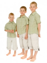 A middle child with his older and younger brothers. A middle child with his older and younger brothers.