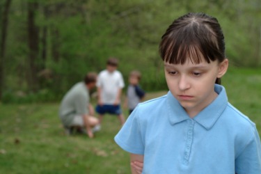 This girl is an outcast. This girl is an outcast.