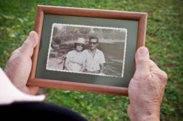An old picture in a frame. An old picture in a frame.
