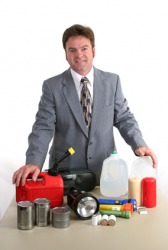 This man is ready for an emergency. This man is ready for an emergency.