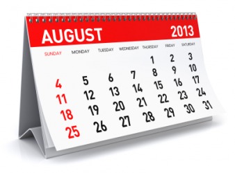 The month of August. The month of August.
