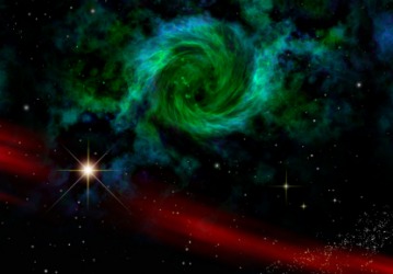 A representation of a black hole. A representation of a black hole.