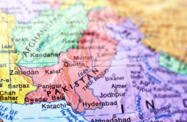 A map showing Pakistan. A map showing Pakistan.