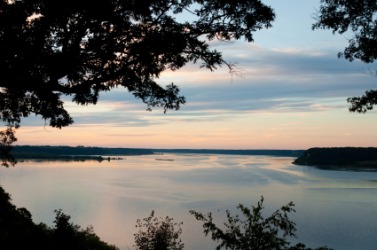 Sunse on the Mississippi River. Sunse on the Mississippi River.