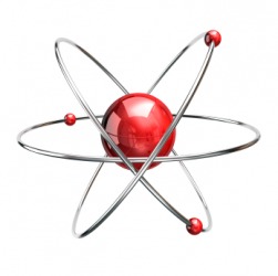 A model of an atom. A model of an atom.