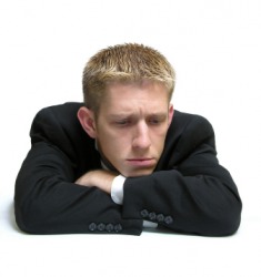 A melancholy man. A melancholy man.