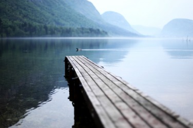 A placid mountain lake. A placid mountain lake.