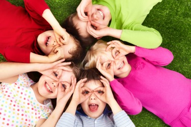 A bunch of goofy kids. A bunch of goofy kids.