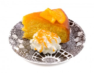 A moist orange cake. A moist orange cake.