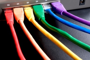 Colorful network cables. Colorful network cables.