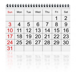 Sunday through Monday would be a week. Sunday through Monday would be a week.