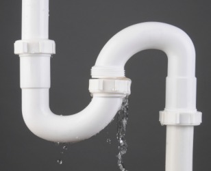 A leaking water pipe A leaking water pipe