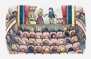 A play performed on stage. A play performed on stage.
