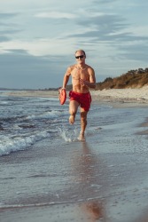 The lifeguard is skilled at running plus swimming. The lifeguard is skilled at running plus swimming.