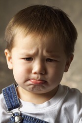 A pouting baby A pouting baby