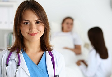 A medical student doing her practicum at the local hospital. A medical student doing her practicum at the local hospital.