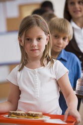 Christina preceded her classmates in the lunch line at the school cafeteria. Christina preceded her classmates in the lunch line at the school cafeteria.