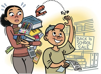 Trey and his mom prepare for the upcoming school year by shopping for school supplies. Trey and his mom prepare for the upcoming school year by shopping for school supplies.
