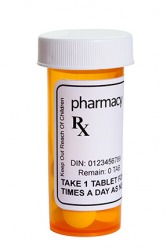 A bottle of prescription medicine A bottle of prescription medicine