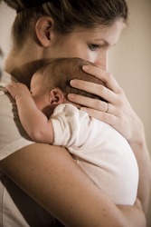 It is a primal instinct for a new mother to comfort her newborn. It is a primal instinct for a new mother to comfort her newborn.